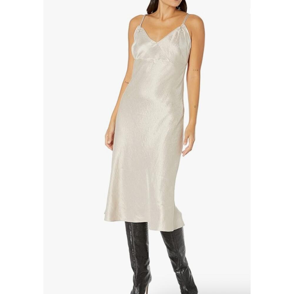 Joie Surene Midi Dress Silver Cloud Women’s Size M
